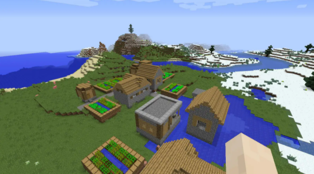 我的世界创造模式村庄怎么建