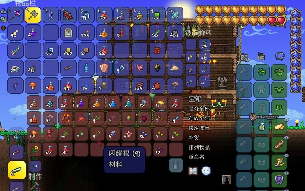 泰拉瑞亚装备怎么隐藏