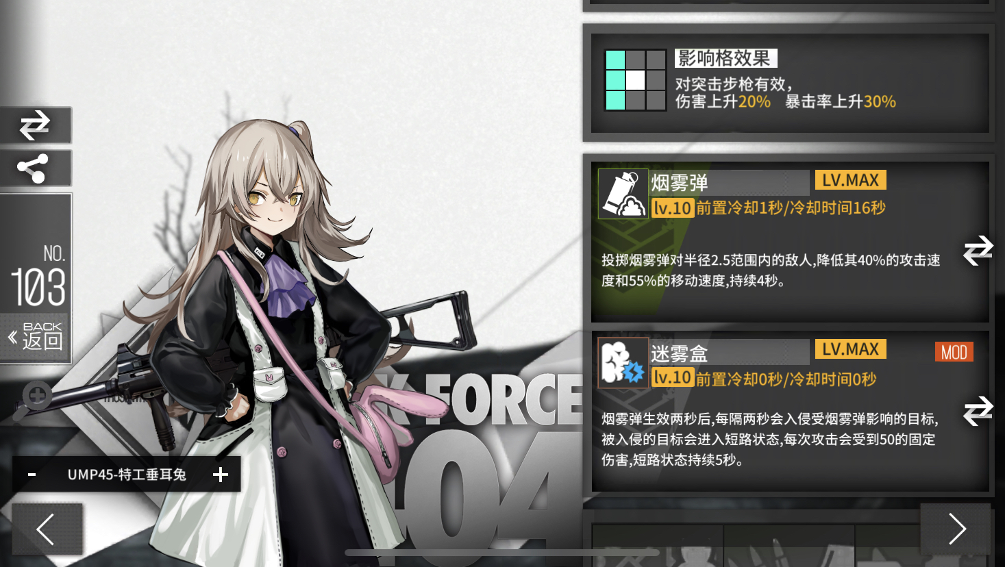 少女前线ump45值得三改吗